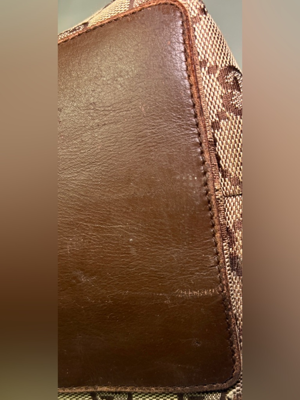 Authentic Vintage Gucci GG Monogram Canvas Tote Shoulder Bag w/COA - Picture 10 of 15